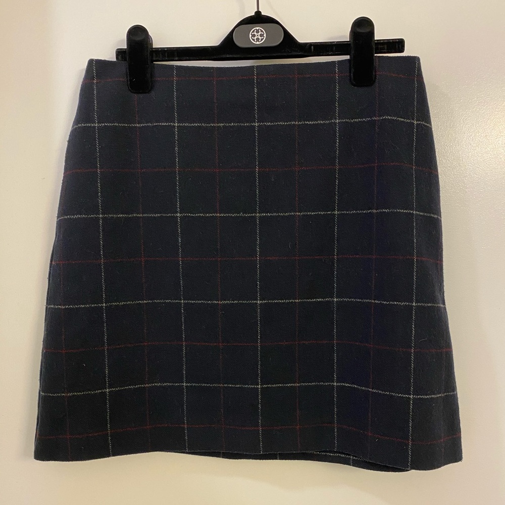 Uniqlo plaid wool skirt
